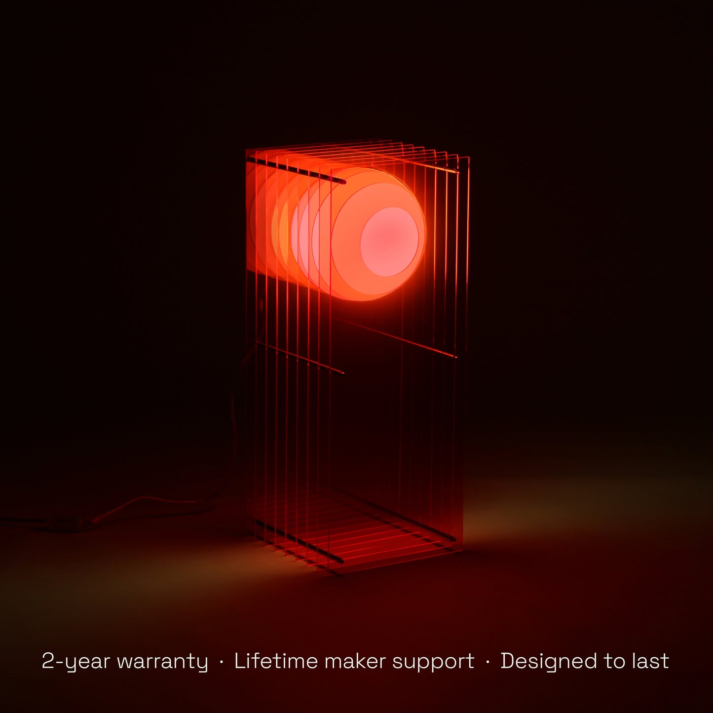 Lớp big rectangle in electric pink acrylic