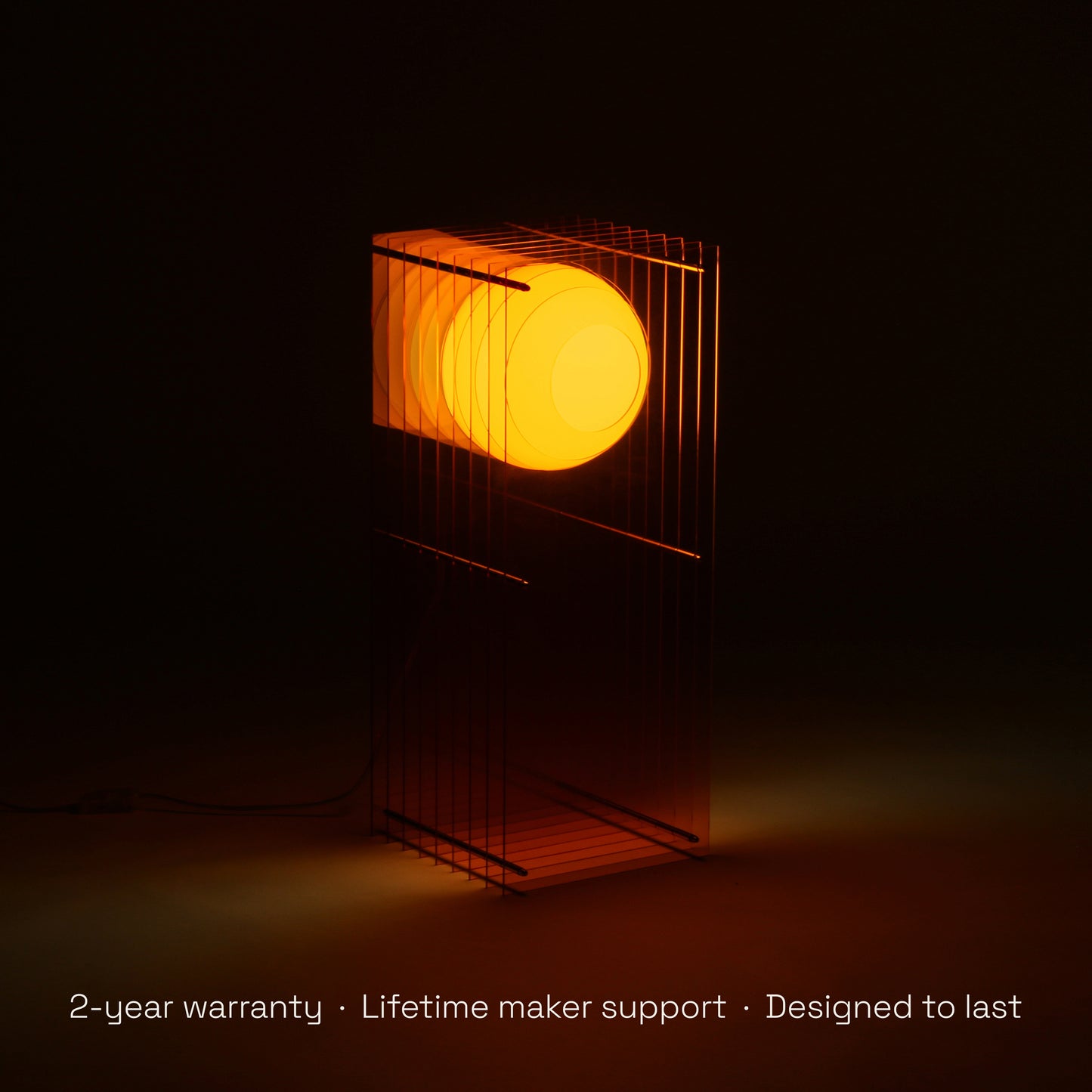 Lớp big rectangle in orange acrylic