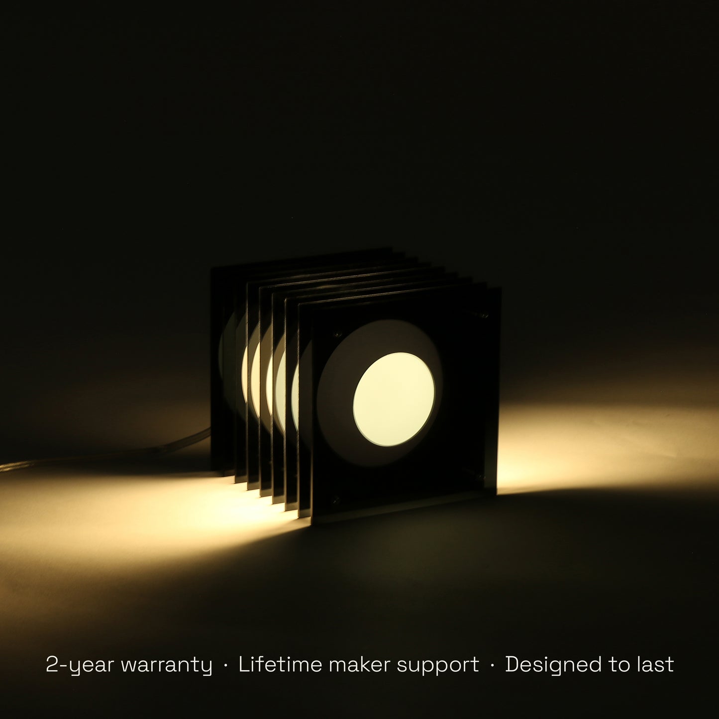 Lớp small square in dark grey acrylic