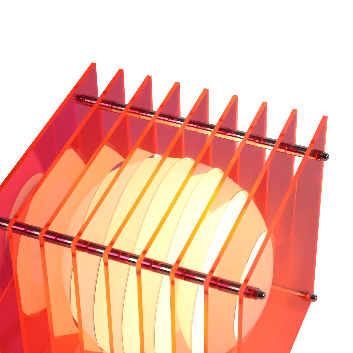 Lớp small square in electric pink acrylic