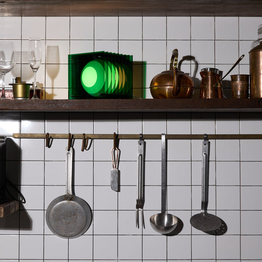 Lớp small square in green acrylic