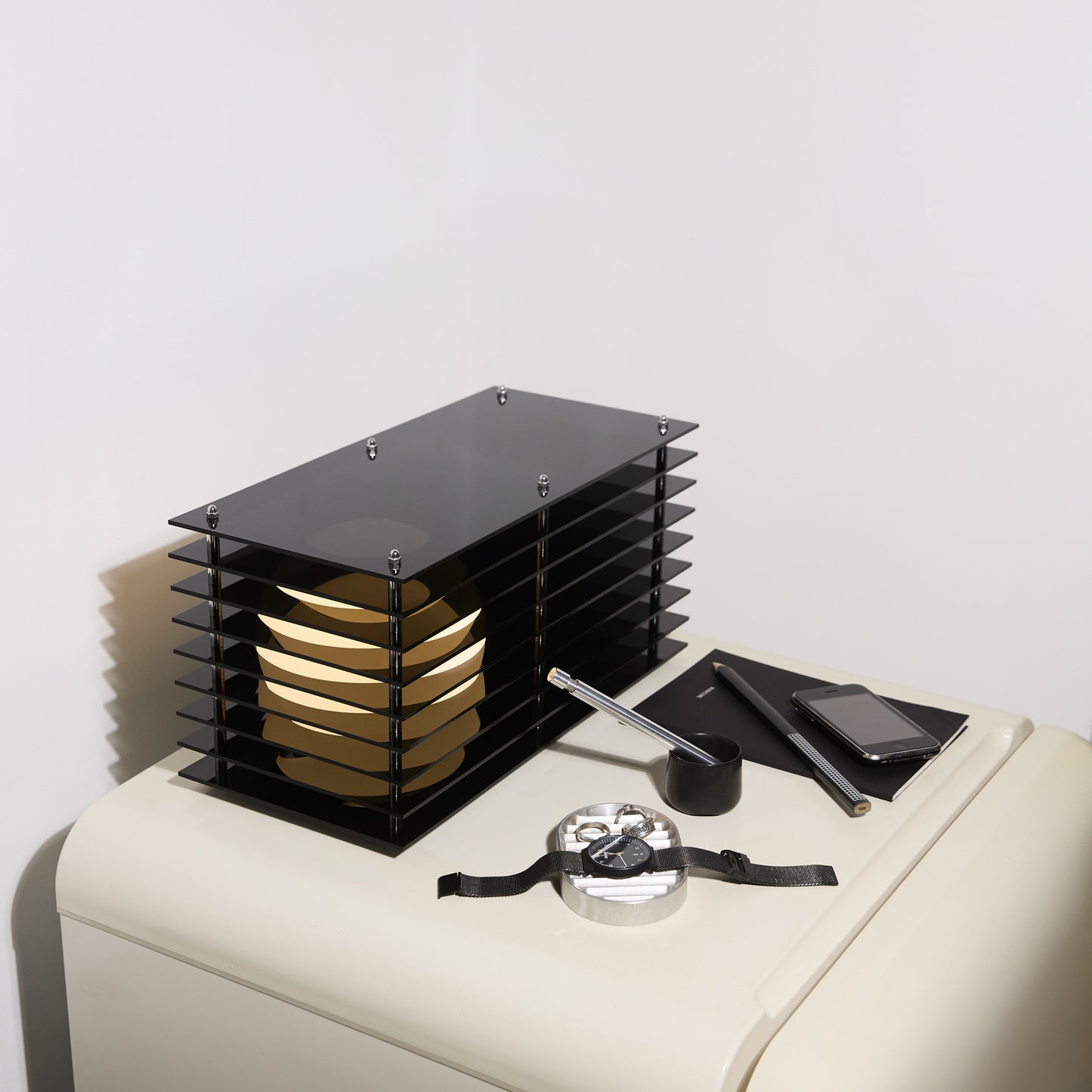 Lớp small rectangle in dark grey acrylic