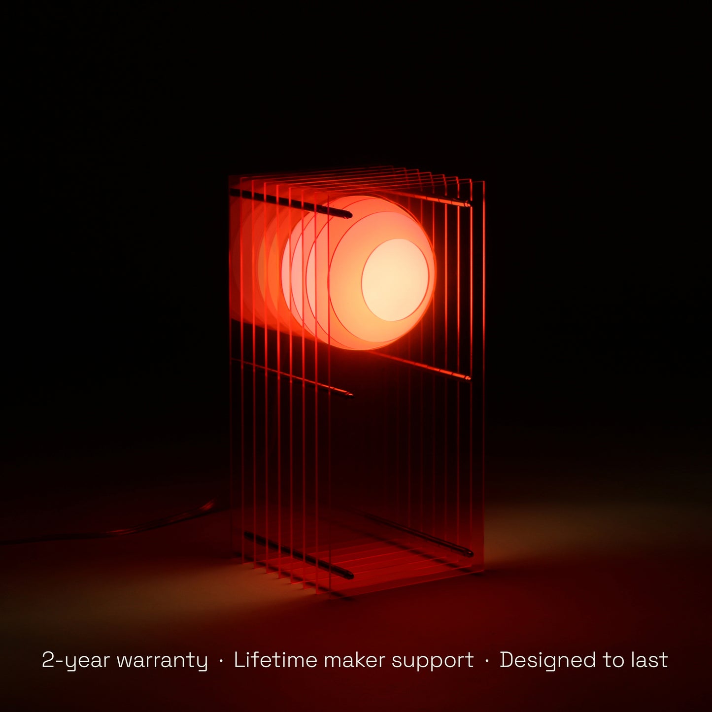 Lớp small rectangle in electric pink acrylic