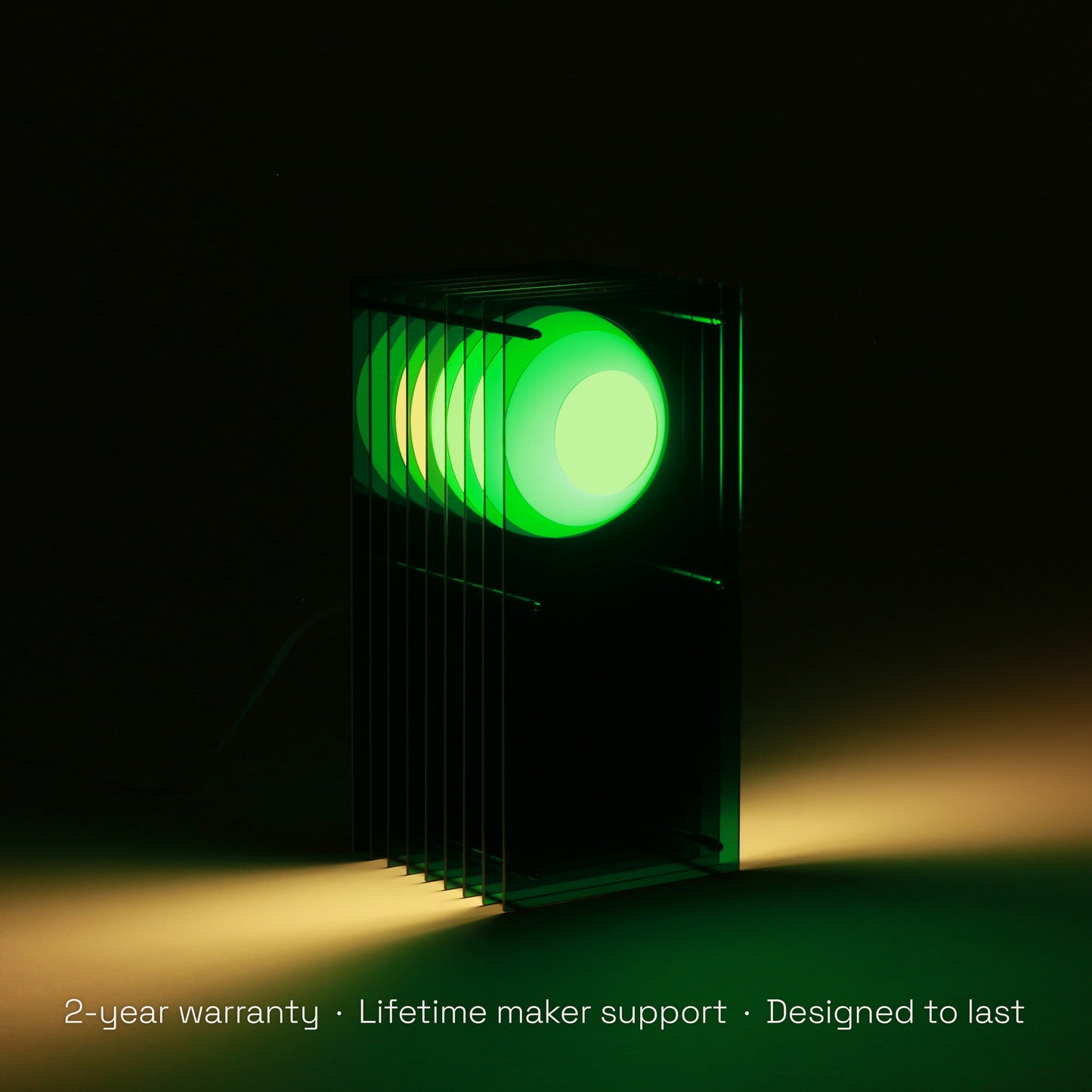 Lớp small rectangle in green acrylic