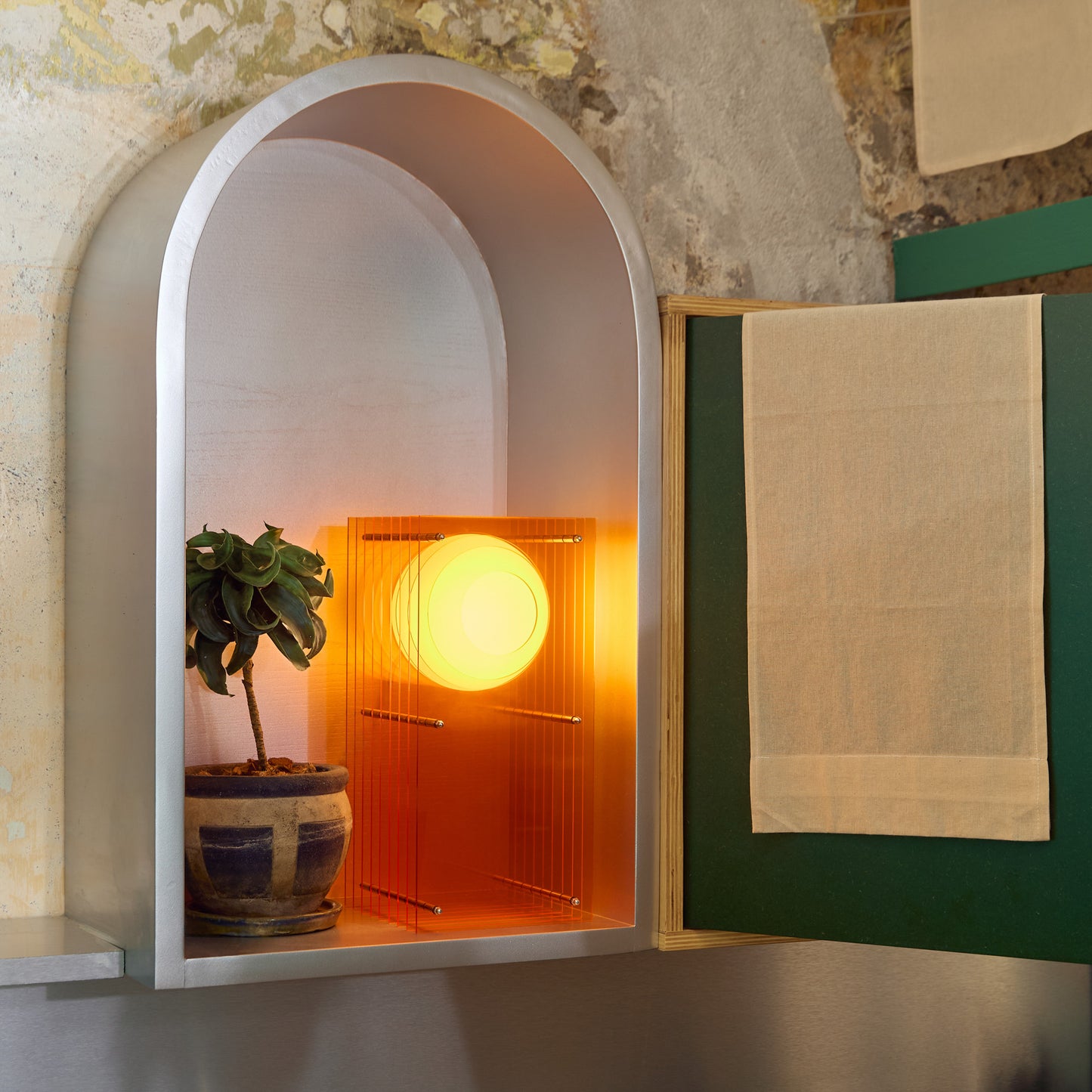 Lớp small rectangle in orange acrylic CE