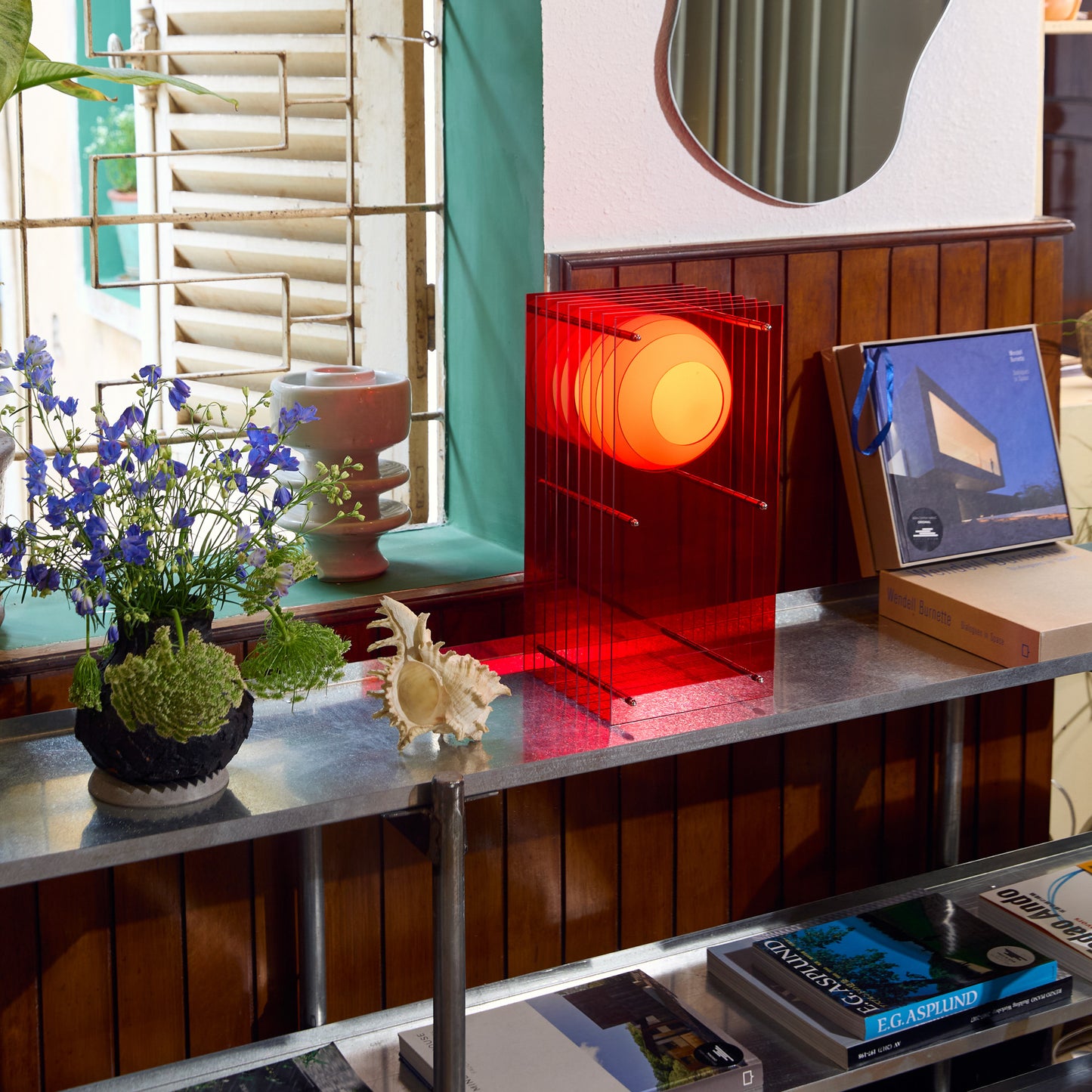 Lớp small rectangle in red acrylic