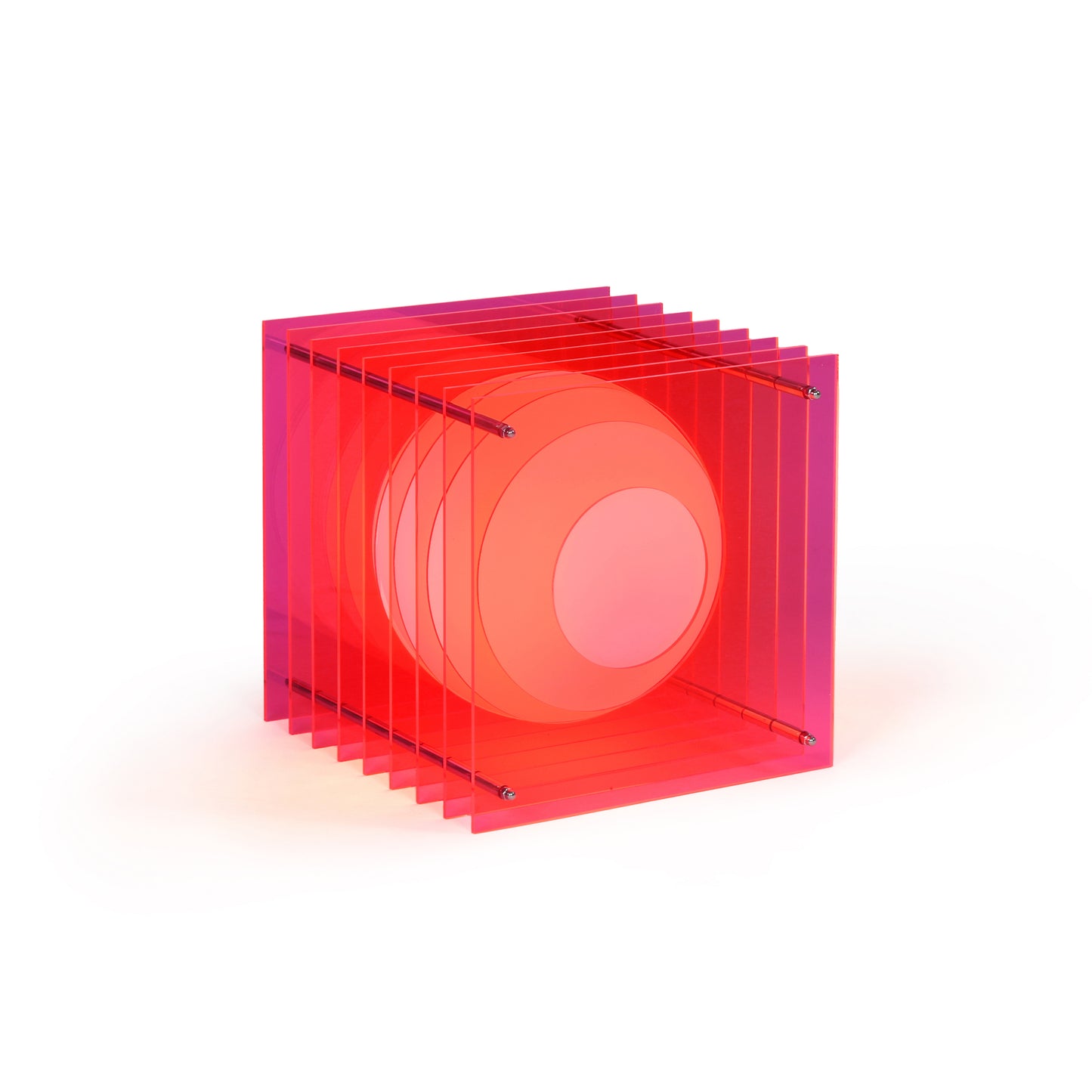 Lớp big square in electric pink acrylic