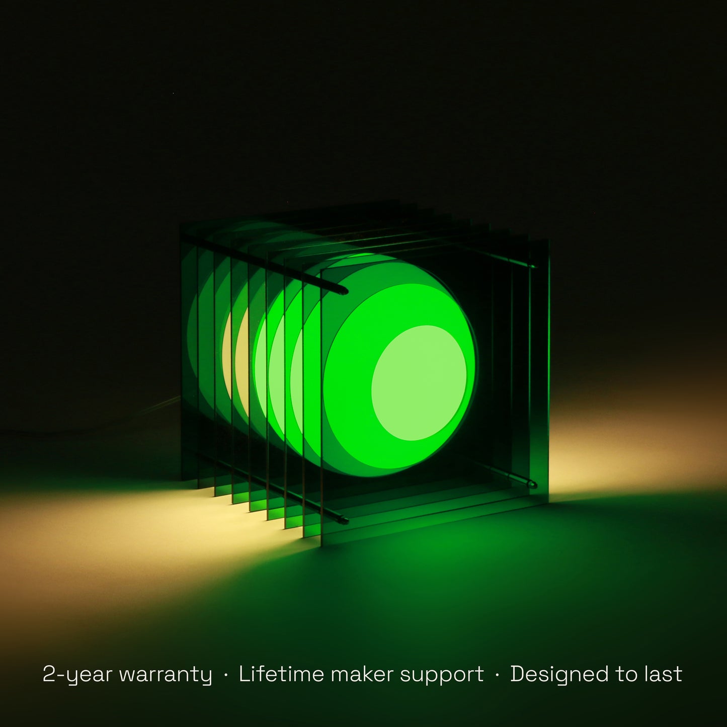 Lớp big square in green acrylic CE