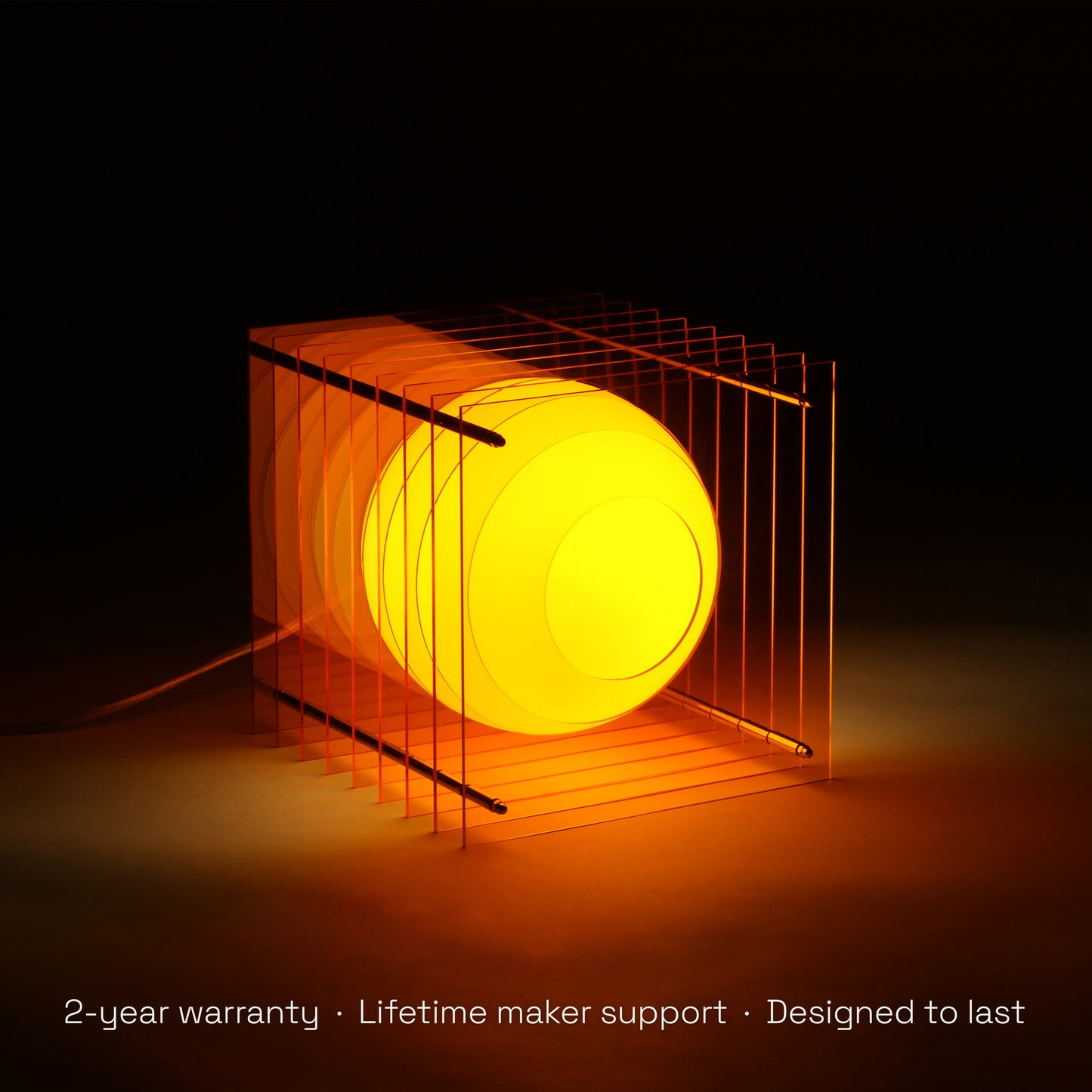 Lớp big square in orange acrylic