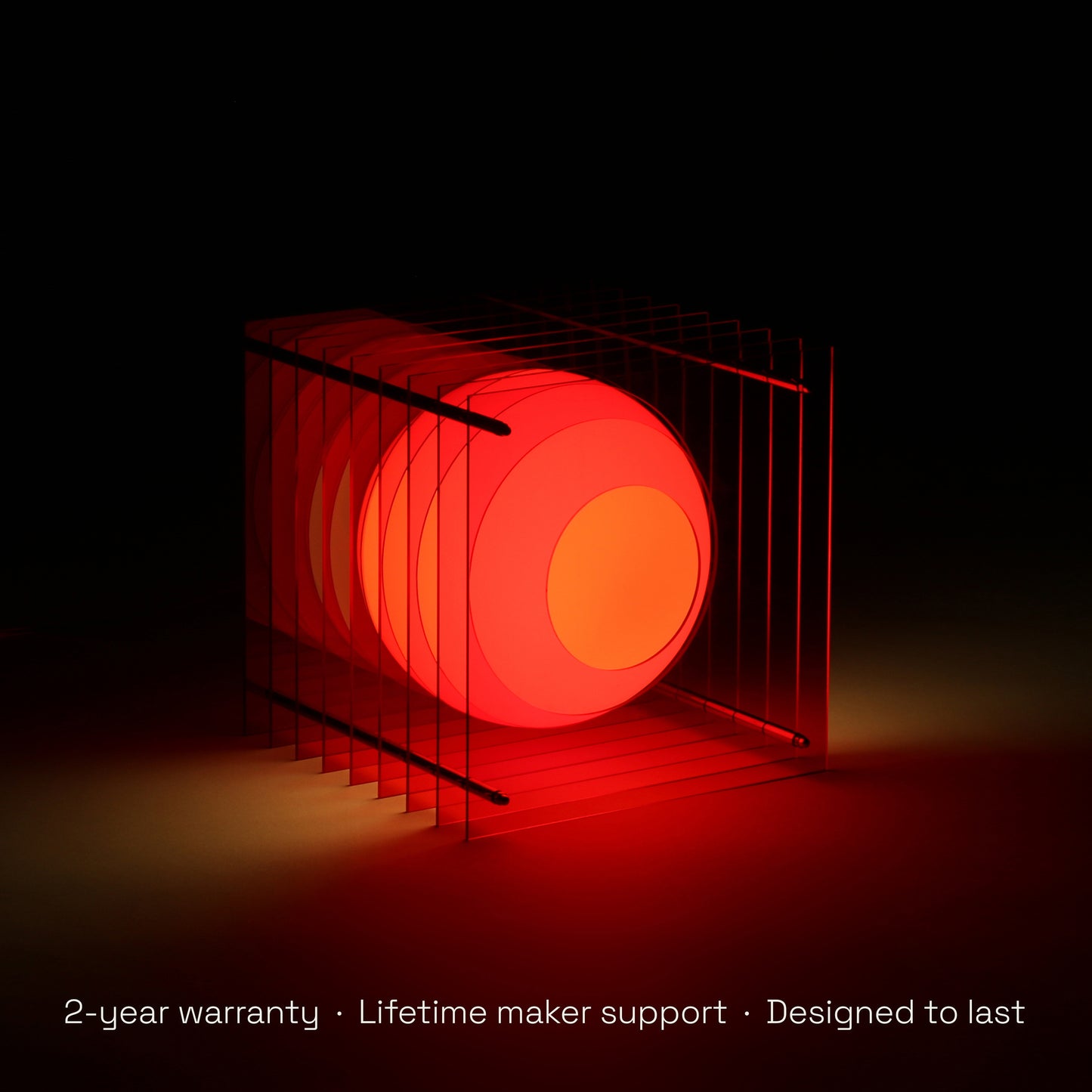 Lớp big square in red acrylic