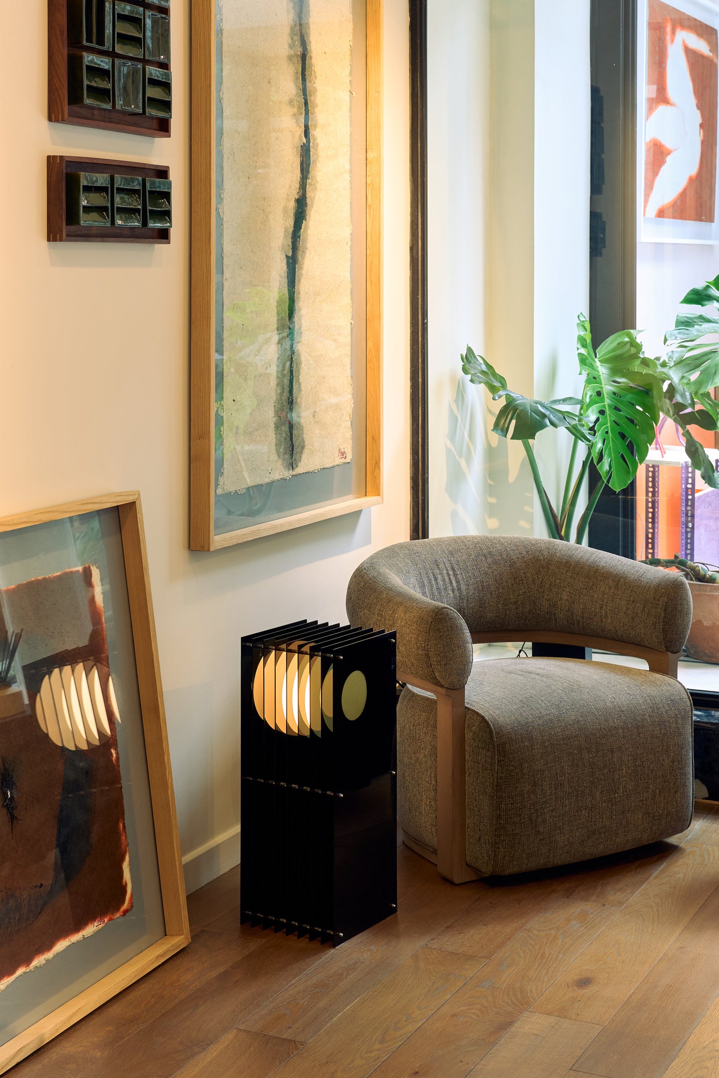 Lớp big rectangle in dark grey acrylic