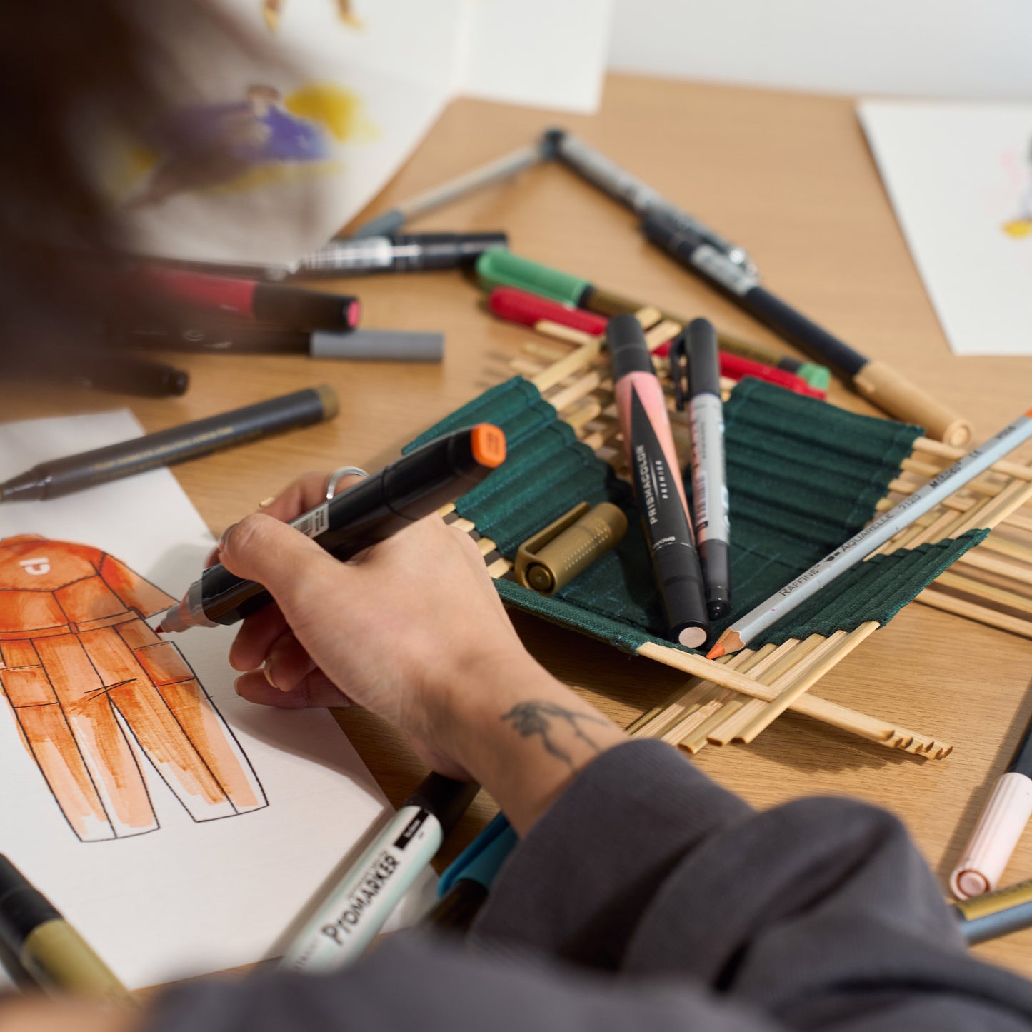 Đan Catch-all in green