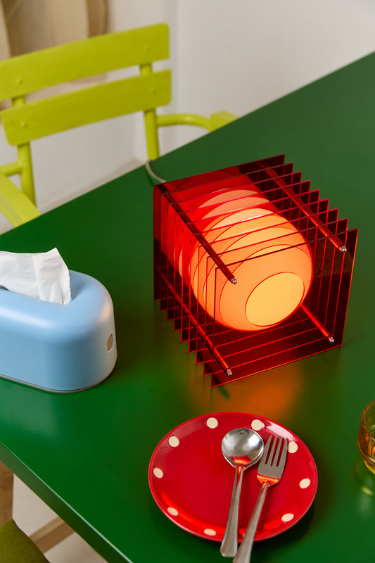 Lớp small square in red acrylic