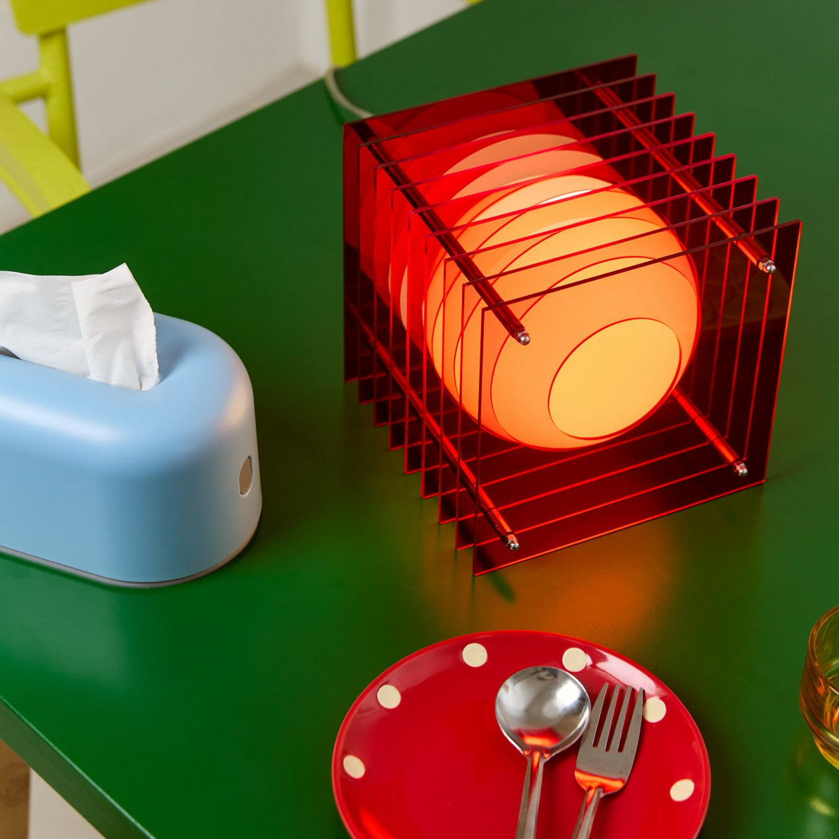 Lớp small square in red acrylic – BaNG eShop