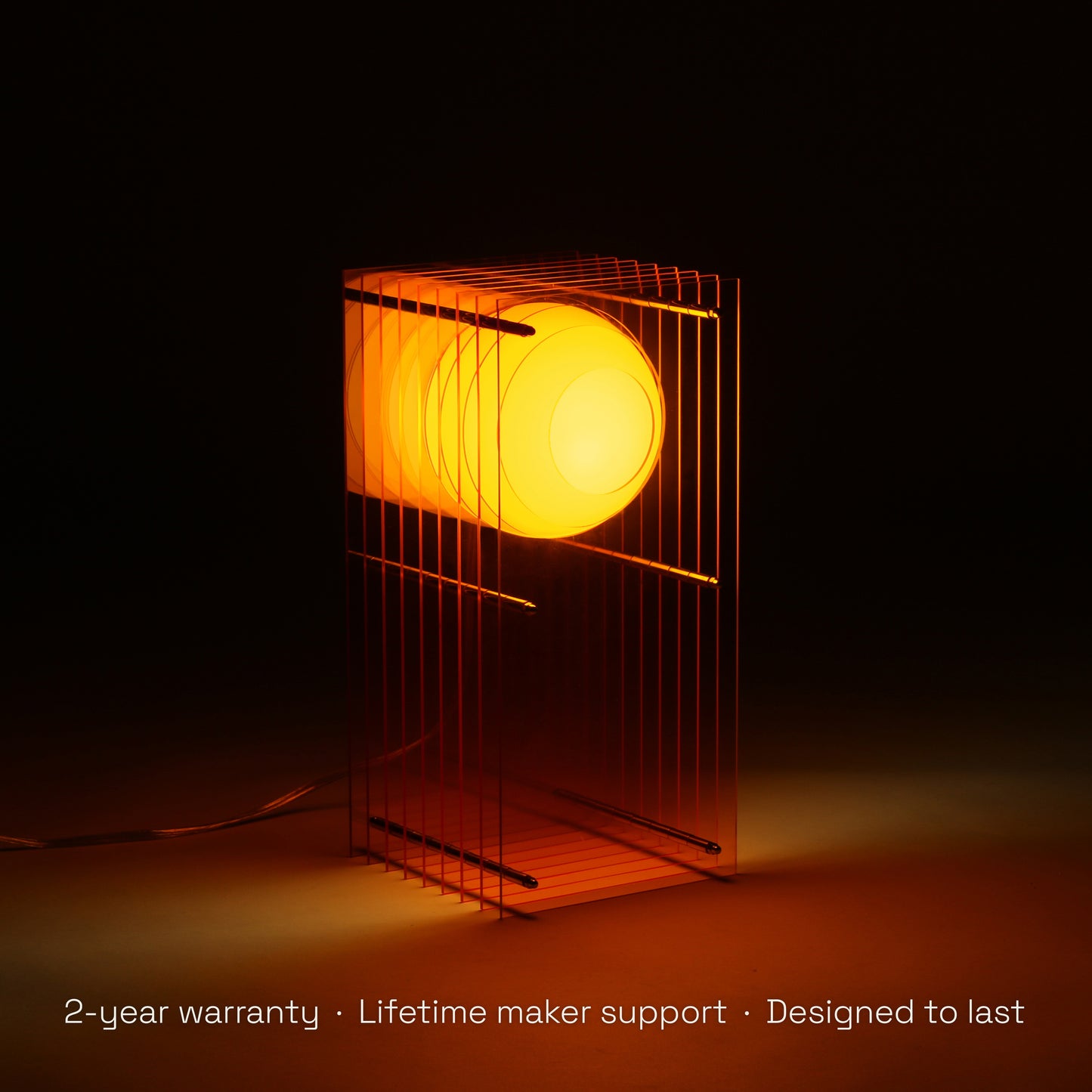 Lớp small rectangle in orange acrylic