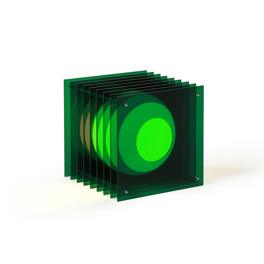 Lớp big square in green acrylic