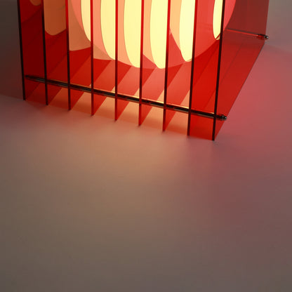 Lớp big square in red acrylic