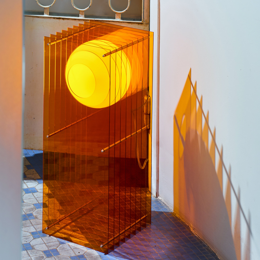 Lớp big rectangle in orange acrylic