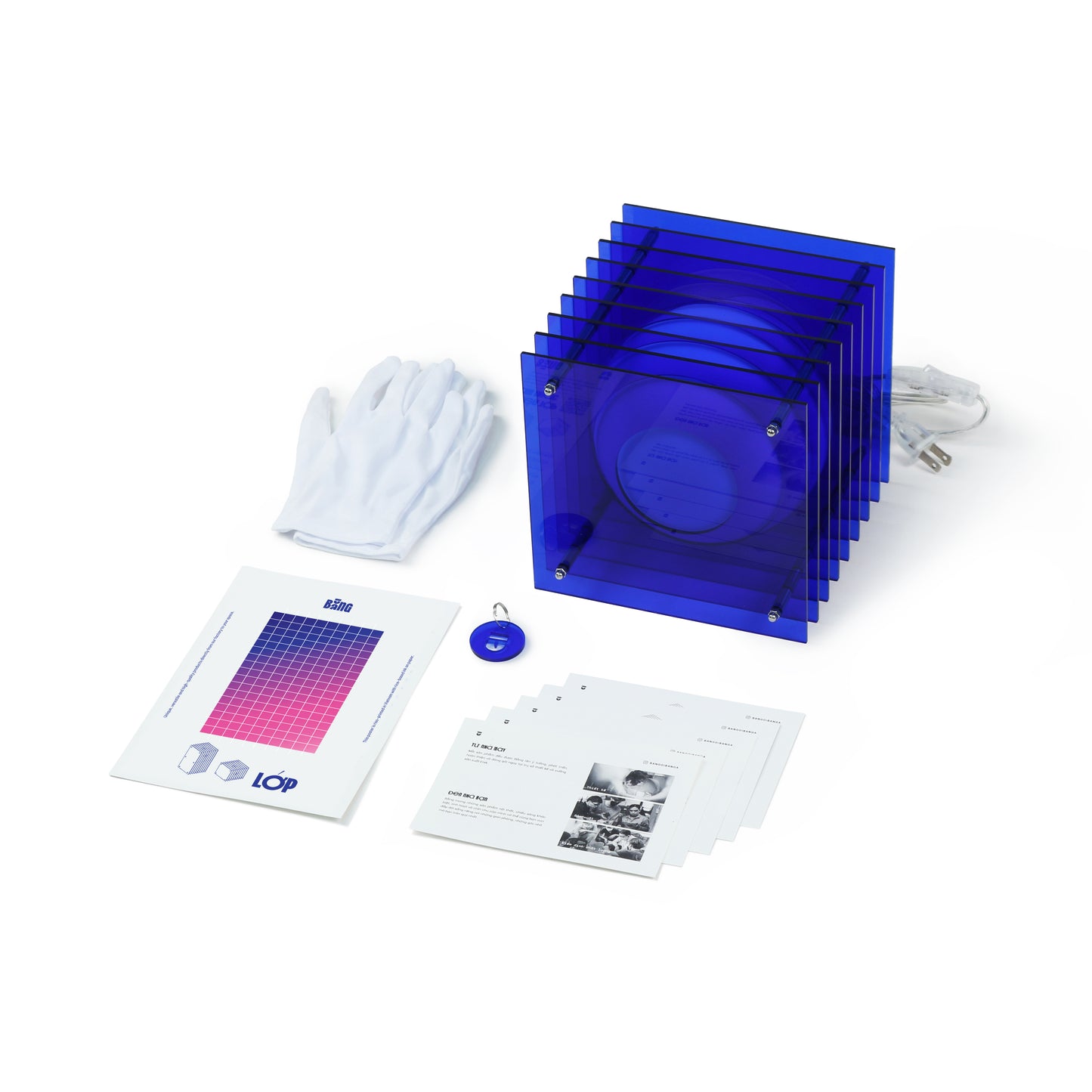 Lớp big square in blue acrylic